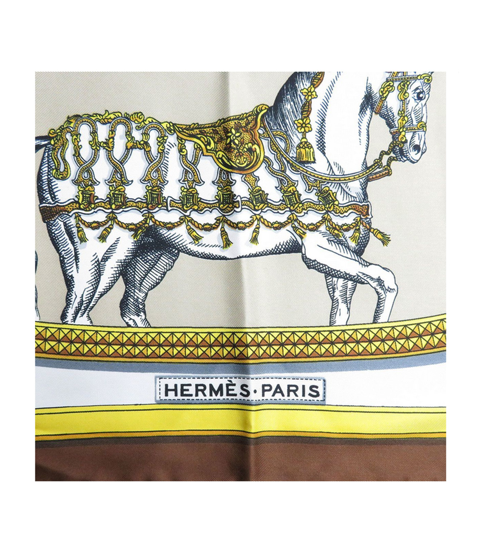 エルメス HERMES PARIS 盛装の馬カレ90スカーフ - バンダナ/スカーフ
