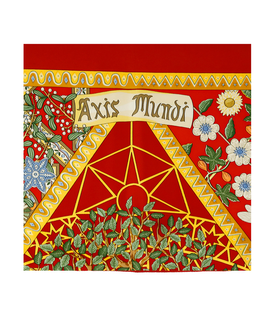 ✨美品✨ エルメス カレ90 シルクスカーフ Axis munai 世界の中心軸レディース